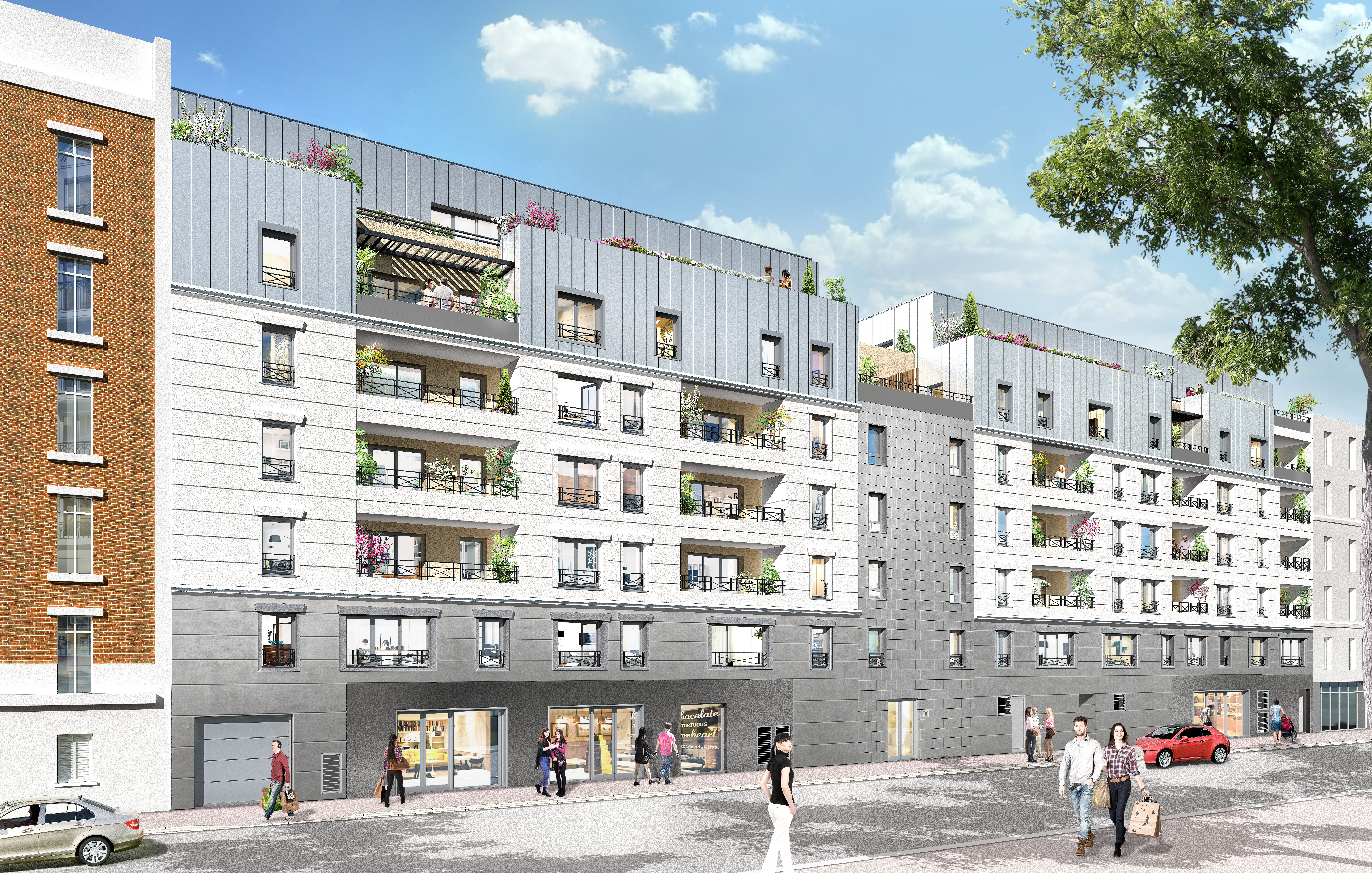 La résidence rue Boisseau à Clichy